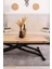 MDF Relax Akıllı Sehpa - Safir Meşe Ahşap Üst Yüzeyli Modern Tasarım 120x40 cm